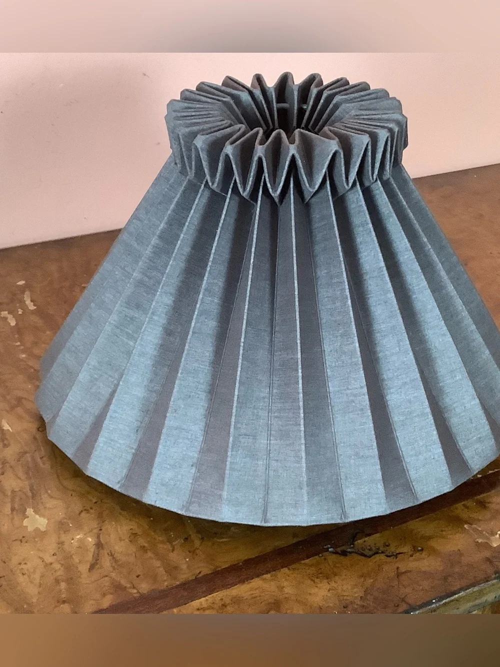 Hearth & Hand Gray Pleated Shade Lamp with White Gloss Ceramic Base